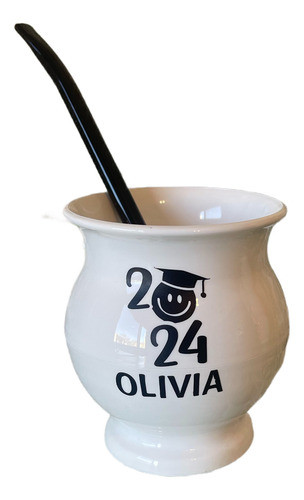 Souvenir Egresado Mate Termico Con Bombilla 1