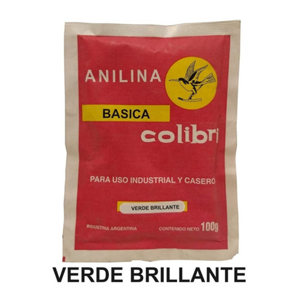 Anilina Basica Colibri X 100 Grs Verde Brillante 0