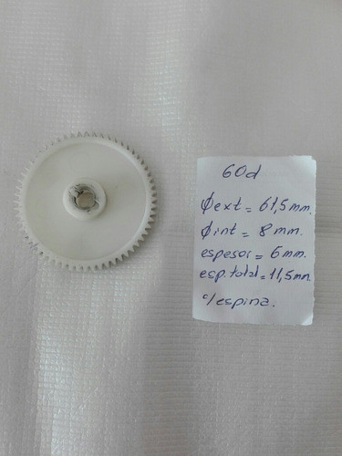 Engranaje 60 Dientes, Fotocopiadora. Plástico / Nylon. 1