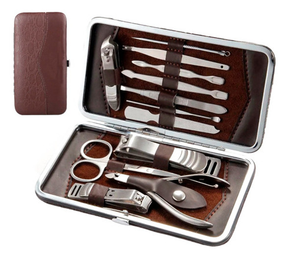 Set Manicura Pedicura 12 Piezas Ergonómico Acero Inoxidable 0