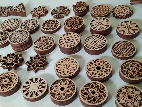 40 Mandalas De Fibrofacil De 4cm 1