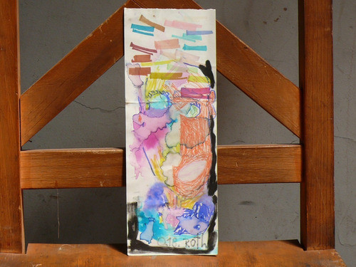 Pedro Roth 2018 Pintura Sobre Carton 28 X 11 Cm Certificada 0
