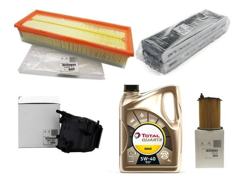 Kit 4 Filtros + Total 9000 Citroen C4 Picasso 1.6 Hdi 16v 0