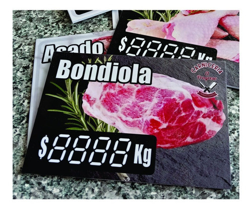 Carteles Precios Pizarra 24x16cm Carniceria,granja, Etc, 20u 0