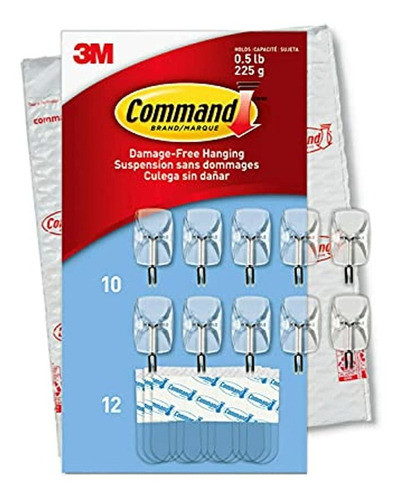 Mando Claro Pequeños Ganchos De Alambre, 10 Ganchos, 12 Tira 0