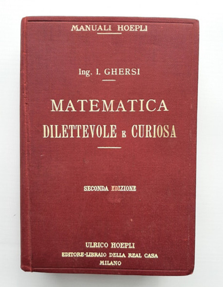 Antiguo Libro Matemática Curiosa Hoepi 2° Edición Ro 055 0