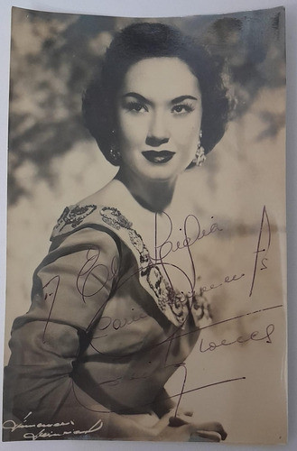 Foto Antigua Autografiada De Lolita Torres Original 0