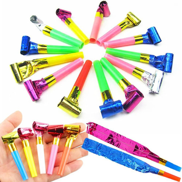 Silbatos De Fiesta 75 Unidades, Colores Al Azar, Para Cumple 0