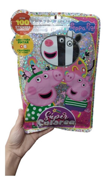 Set Para Colorear Peppa Con Crayones 0