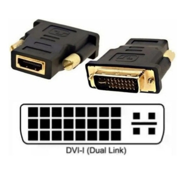 Adaptador Cable Dvi-i 24+5 A Hdmi Pc A Monitor Proyector 1