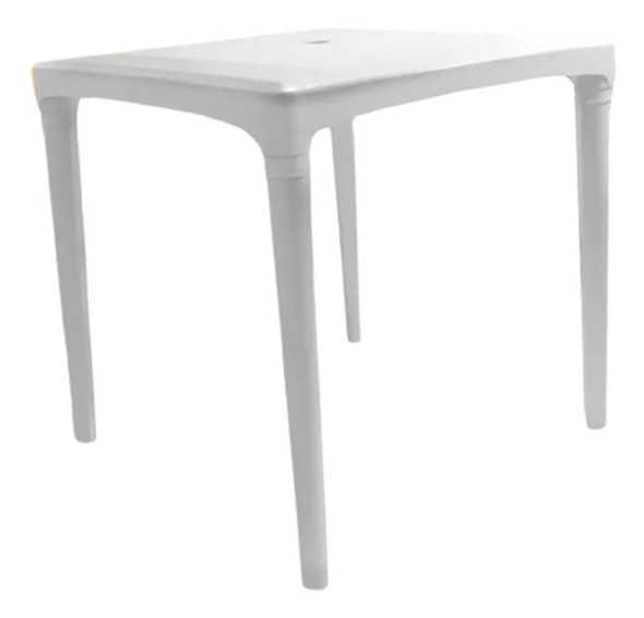 Mesa Plástica Para Exterior 70 X 70 Cm Blanca 0
