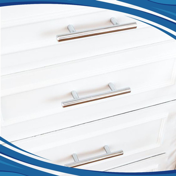 Manija Tirador Barral De Acero Inoxidable Mueble 96 Mm Mundo 1