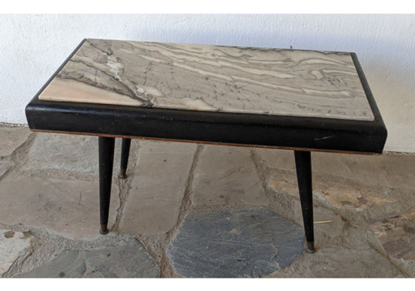 Mesa Auxiliar De Sala Antigua, Tipo Americana, Tapa Mármol 0