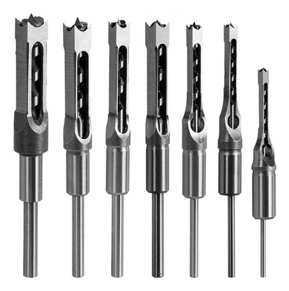 Mecha Agujero Cuadrado Juego 7 Piezas Pulgadas 0