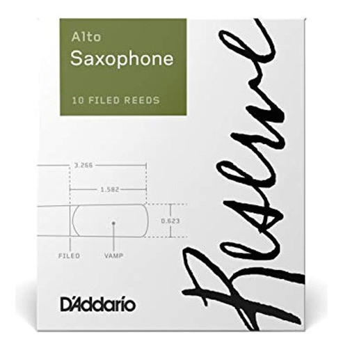 Cañas De Saxofón Alto D'addario Reserve, Fuerza 3.0, Paquete 1