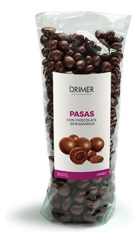 Pasas De Uvas Bañadas En Chocolate Drimer X 500 Gr 0