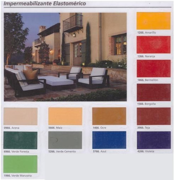 Impermeabilizante Elastomerico Teja Murallon X4 / Camino 1 1