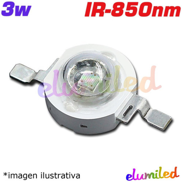 Led Chip 3 Watts Infrarrojo 850nm Ir850 1