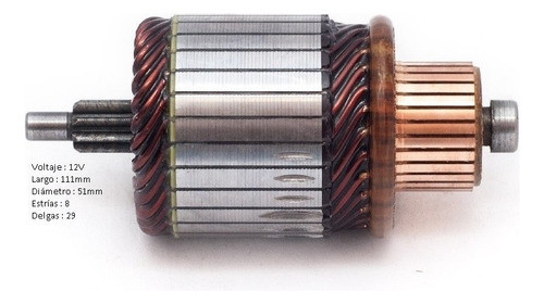 Inducido Arranque 12v Chevrolet Astra Corsa Meriva Isuzu 0