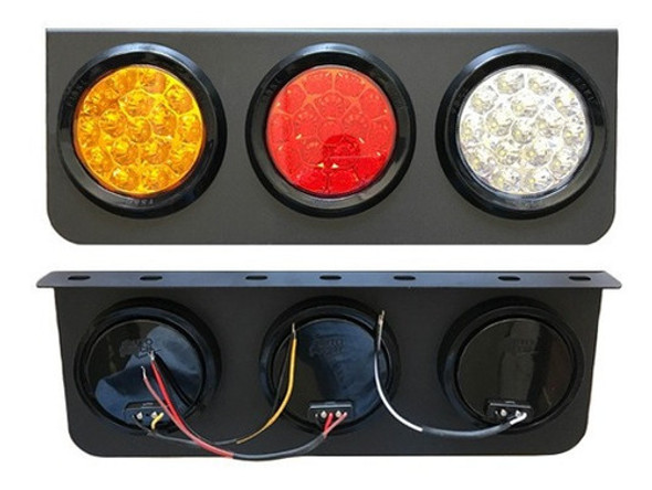 Juego De Faros Led Traseros Tricolor 12v 1