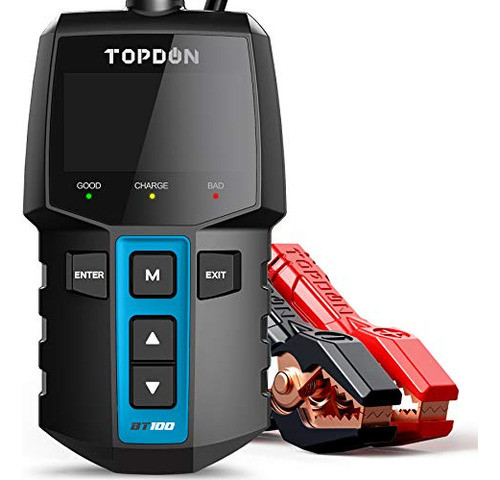 Probador De Batería De Coche Probador De Carga De 12v, Topdo 0