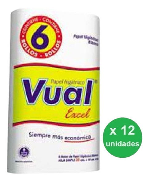 Pack Papel Higiénico Vual Excel 6x30m - X12u - Misalas 1