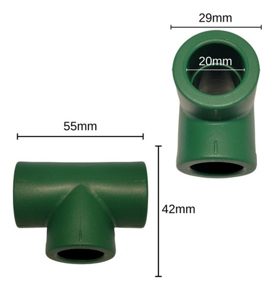 Tee 20 Termofusion Verde Agua Tubofusion 1