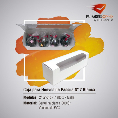 Caja Para Huevos De Pascua Nº 6 Y 7  C/ventana Pack X 25 Un 1