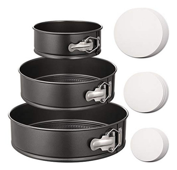 Juego De 3 Moldes Antiadherentes Para Tartas De Queso Hiware 1