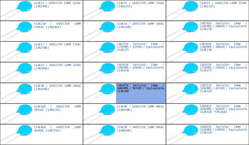Pack 10x 14d471k Varistor 14mm 385vdc S14k300 230vac Prote-p 1
