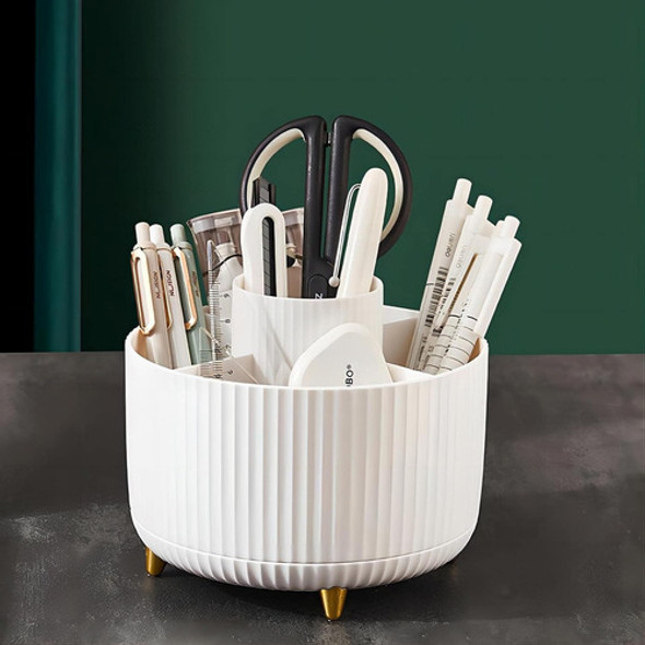 Soporte Giratorio Con 5 Ranuras Para Cepillos, Blanco 1