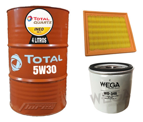 Cambio Aceite 5w30 4l + Kit Filtro Vw Golf Vii 1.6 Variant 0