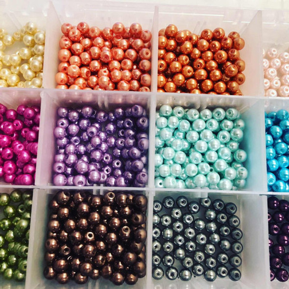 200 Perlas Para Coser De Colores. De 6 U 8mm. Oferta! 1