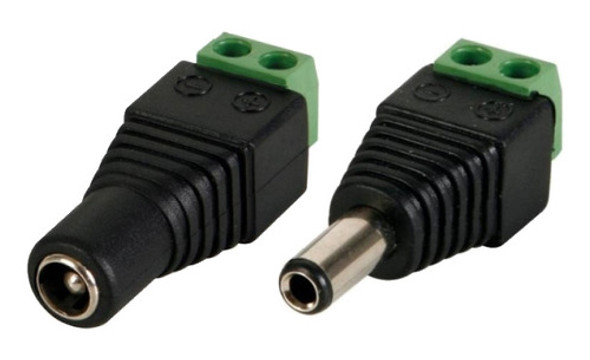 Pack X10 Pares Plug Macho + Hembra Bornera Conector Camaras 0