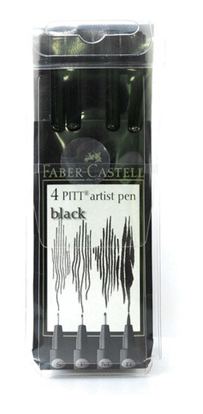 Set De 4 Microfibras Negras - Faber-castell Pitt Artists ... 0
