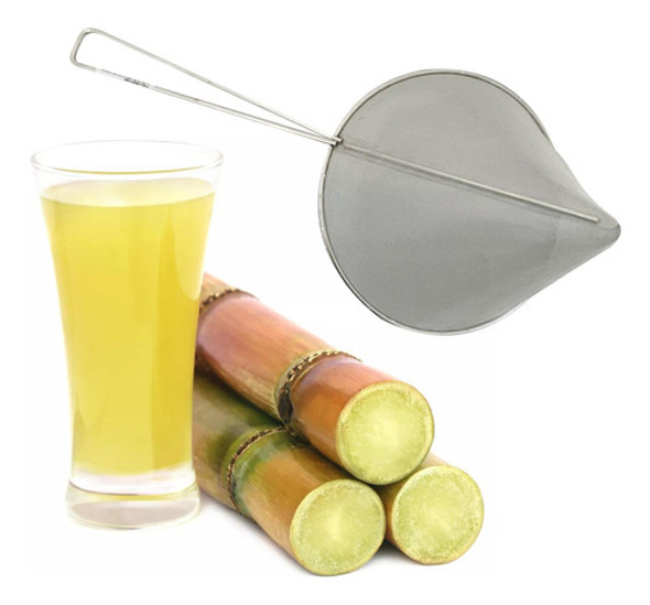Coador Peneira Cônica Inox Malha Ultra Fina Para Coar Cana 0