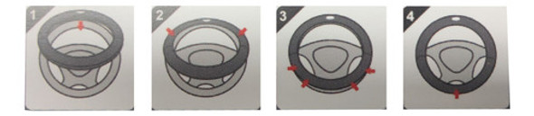 Funda Cubre Volante 38cm Negro Con Estampado Violeta 1