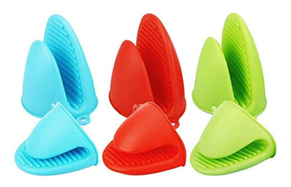 Acronde 3 Pares De Mini Manoplas De Horno Guantes De Silicon 0