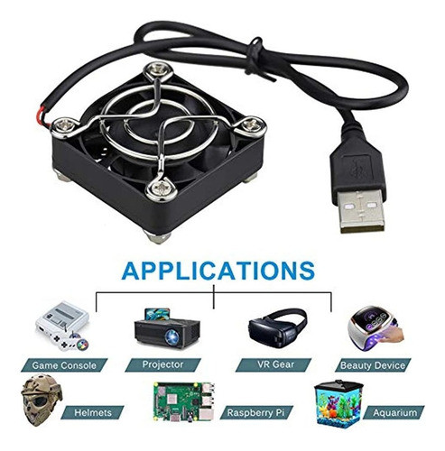 Gdstime Paquete De 2 Ventiladores Usb Silenciosos De 40 Mm, 1