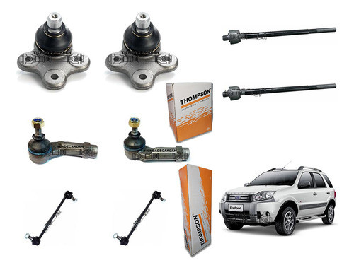 Kit X2 Rotulas+2 Precaps+2 Extremos+2 Bieletas Ecosport 03/1 0