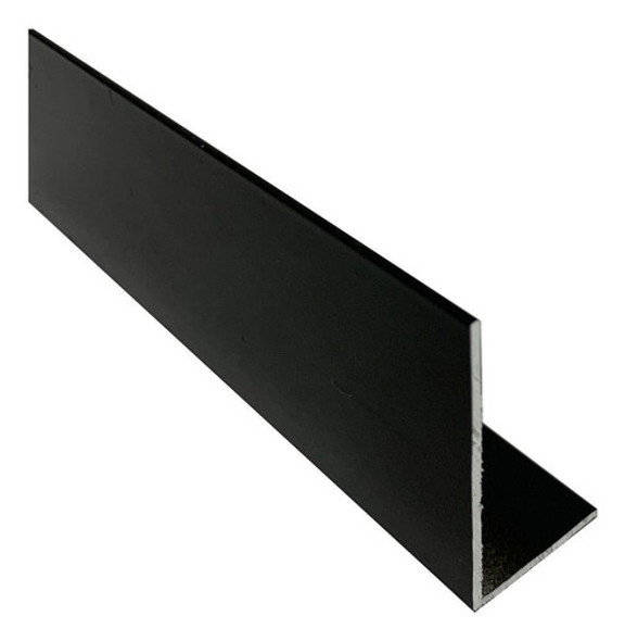 Perfil De Aluminio Angulo 80 X 20 Mm Negro X 4 Metros 0