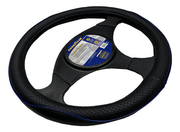 Cubre Volante Goodyear, Negro Con Reflectivo Azul, Auto 38cm 1