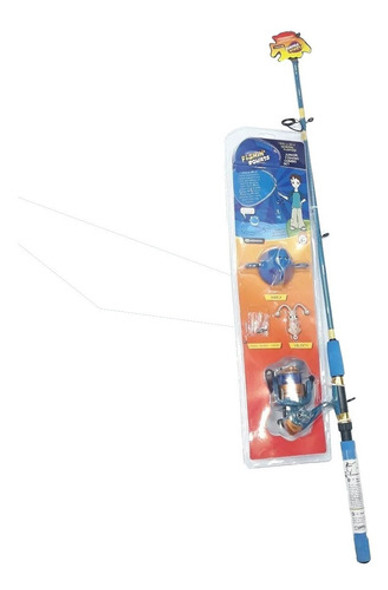 Combo Pesca Para Niños Caña Reel Accesorios Juego Febo 0