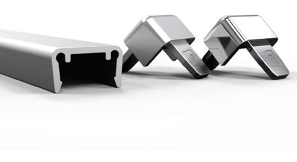 Tapacanto U Euro Aluminio 6 Mm Mueble Puerta Cajon Cocina 0