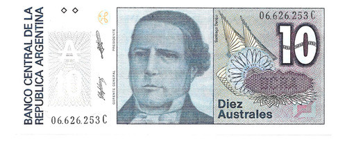Bottero 2824 Billete De 10 Australes Año 1988 - Sin Circ.!! 0