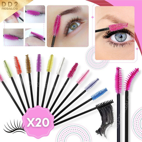 Cepillos X20 Peine Rimmel Para Cejas Y Pestañas Extensión 1 Cepillos X20 Peine Rimmel Para Cejas Y Pestañas Extensión 1