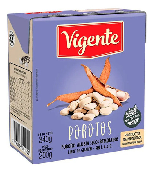 Porotos Alubia Secos Remojados Tetra Vigente X 340 Grs 0