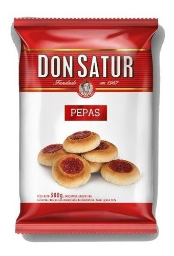 Galletitas Don Satur Pepas 300 Grs X 22 Unidades 0