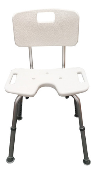 Silla Aluminio Baño Asiento Respaldo Plástico Altura 40-58cm 0