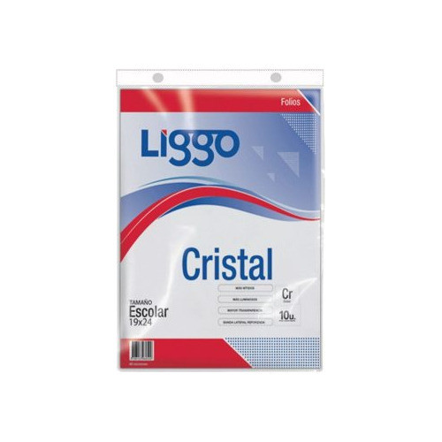Folios Liggo Escolar N3 Cristal - Bolsita X10 Unid 0